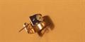 Earring with post attached